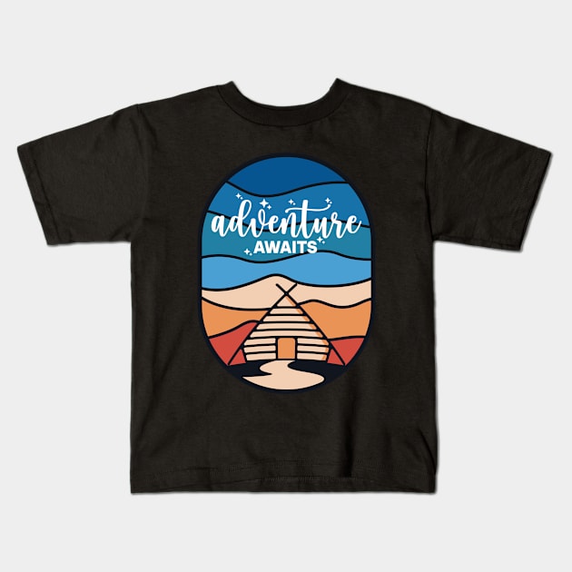 Adventure Awaits Kids T-Shirt by Anubis Team